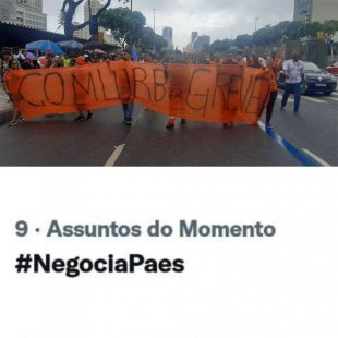 Tuitaço em apoio aos garis do Rio alcança o top 10 nacional e mostra amplo apoio a greve da categoria