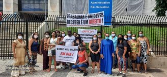 Terceirizados de ONGs do Rio protestam contra atraso de salário 