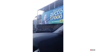 Caminhão militar vira carreata de campanha de militar gaúcho apoiado por Bolsonaro