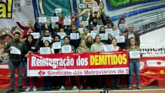 Demitidos políticos da greve no Metrô de SP em 2014 serão reintegrados amanhã, 20/6