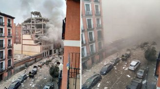 Madri: impressionante explosão destrói um edifício em pleno centro