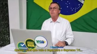 Bolsonaro é pego no flagra em vídeo ao vivo: “Quanto você acha que vale a vaga pro STF?”