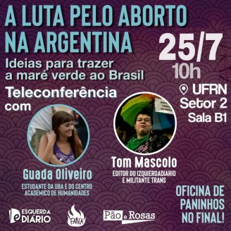 [UFRN] Conferência: a luta pela legalização do aborto na Argentina