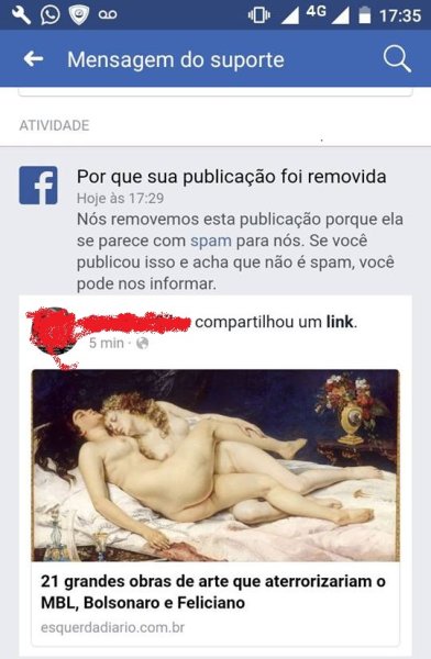 Matéria do Esquerda Diário é censurada pelo Facebook 