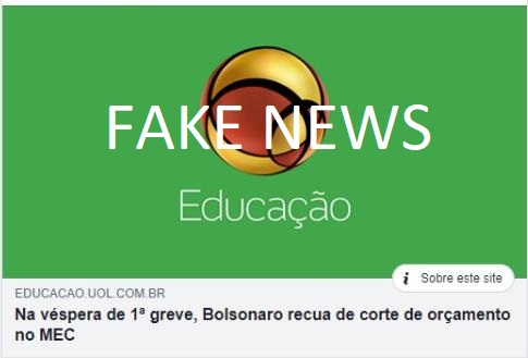 UOL reproduz fake news do PSL: todos às ruas no 15M pela educação e previdência