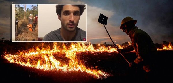 Em vídeo, irmão de brigadista de ONG preso acusado de incêndio, denúncia ação da polícia 