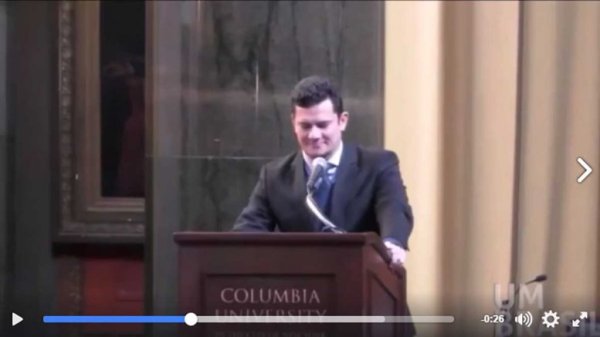 Sergio Moro é vaiado na Universidade de Columbia, nos EUA