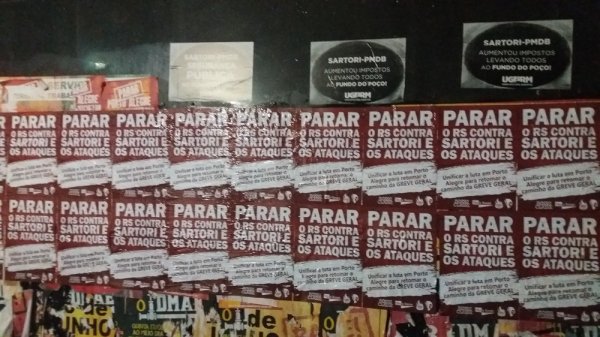 Campanha "Parar o RS contra Sartori e os ataques" ganhas as ruas de Porto Alegre