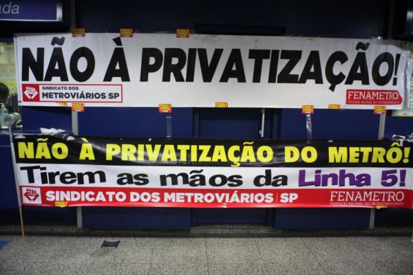 Metroviários votam greve dia 18 contra a privatização, a terceirização e o aumento da tarifa